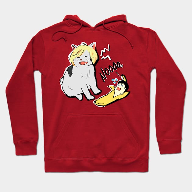 Yuri on Ice - Banana Cat Yurio Hoodie by Astrayeah